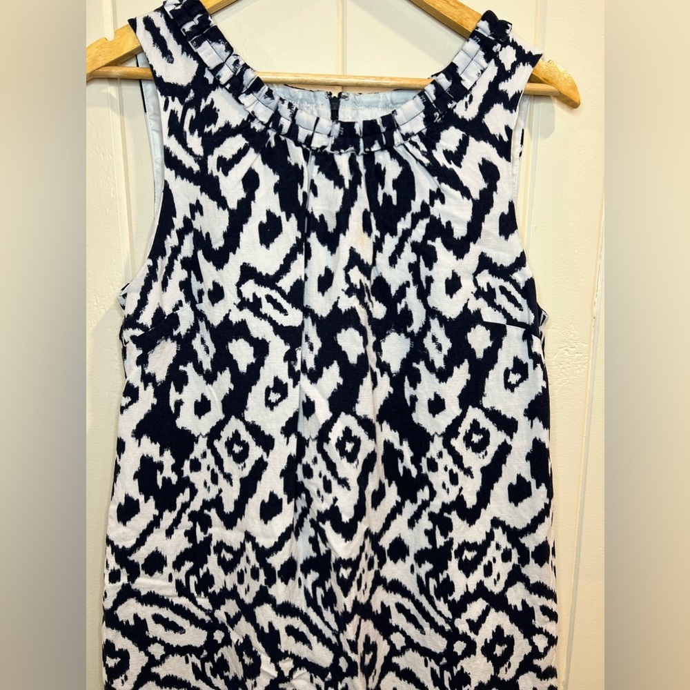 Loft Women’s blue and white shift dress sleeveless - Picture 6 of 7